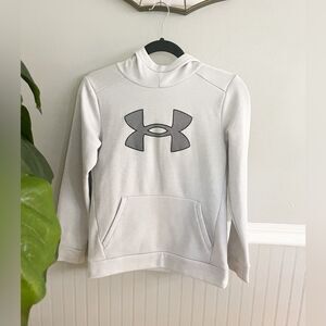 Boys Grey Dry Fit Under Armor Hoodie Size Medium